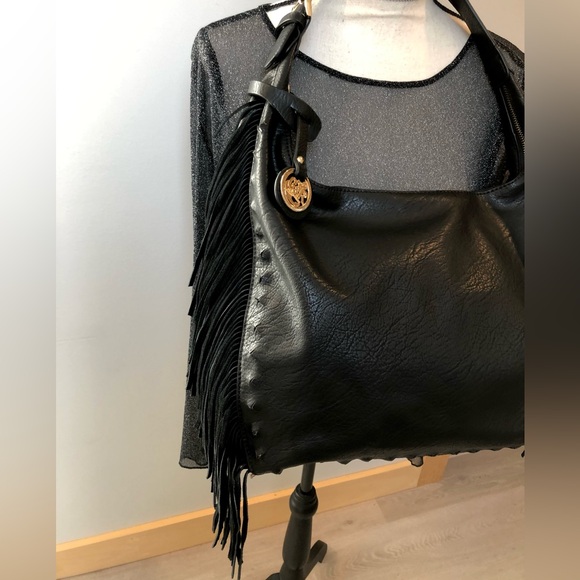 Giovani & Rocci Black Fringed Shoulder Bag - Picture 6 of 12